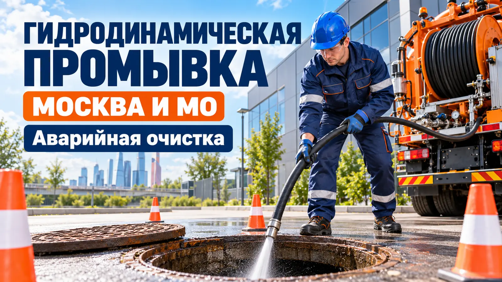 Аварийная и профилактическая гидродинамическая промывка канализации