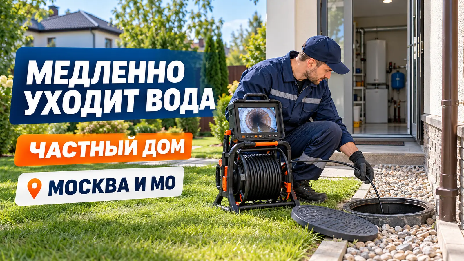 Медленно уходит вода в канализации частного дома в Москве и МО