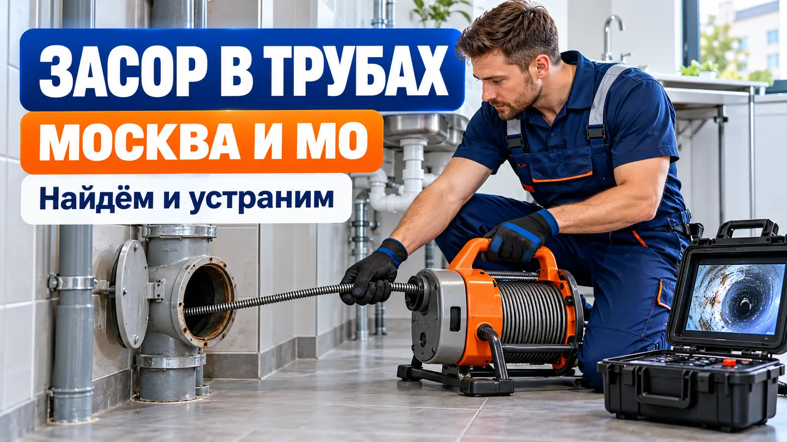 Локальный и общий засор в трубах в Москве и Московской области